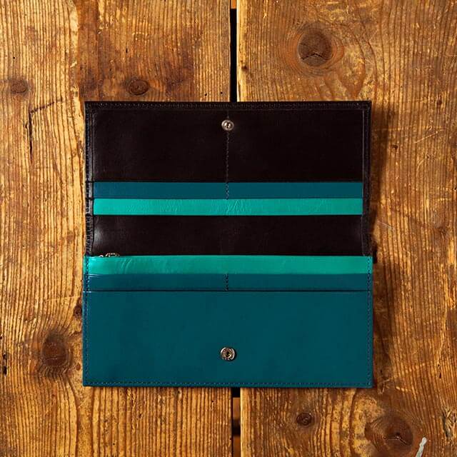 メンズバイカラー長財布